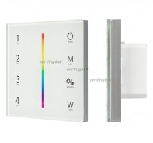 Панель Sens SMART-P45-RGBW White (230V, 4 зоны, 2.4G) (Arlight, IP20 Пластик, 5 лет)