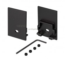 Заглушка SL-COMFORT-3551 BLACK c отверстием (Arlight, Металл)