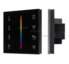 Панель SMART-P22-RGBW-G-IN Black (12-24V, 4x3A, Sens, 2.4G) (Arlight, IP20 Пластик, 5 лет)